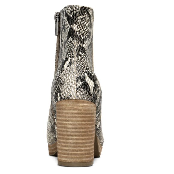 American Rag Womens Hayes Genuine Leather Block Heel Booties, Snake Skin Print - Picture 6 of 9